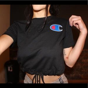 Women’s Champion Black Crop Top